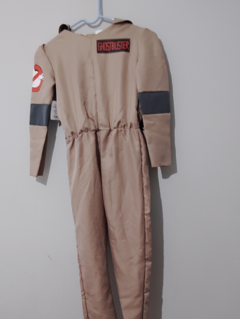 Disguise Kids Tan Ghostbuster Jumpsuit Costume with Gray Arm Bands Size M(8)